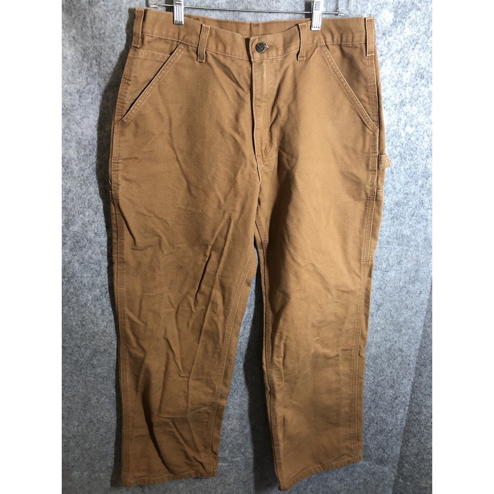 Carhartt Jeans Mens 34x30 Tan B11 Loose Fit Durable Workwear Field Classic